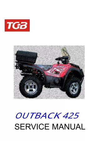 TGB Outback 425 ATV Service Repair Manual