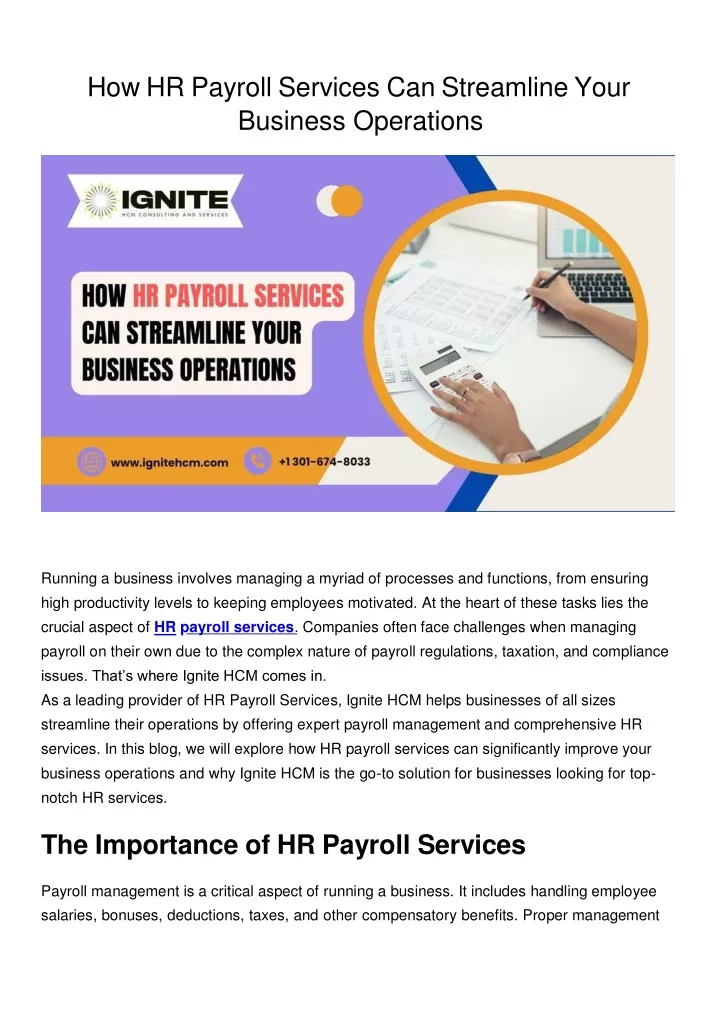 how hr payroll services can streamline your