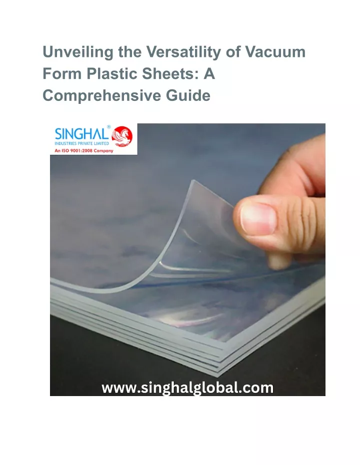 unveiling the versatility of vacuum form plastic