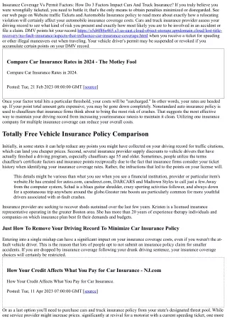 Insurance Vs Permit Factors: Just How Do 3 Points Affect Cars And Truck Insuranc