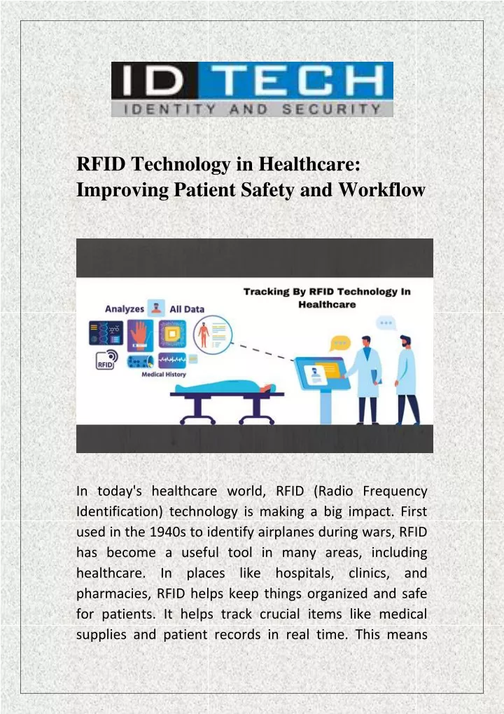 rfid technology in healthcare improving patient