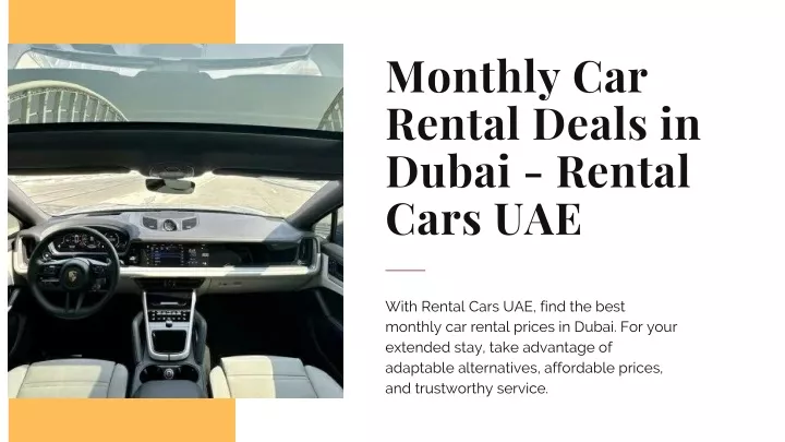 monthly car rental deals in dubai rental cars uae