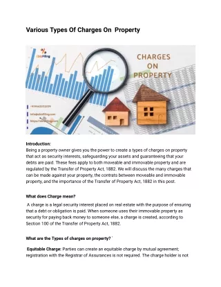 Types of charges  on Property