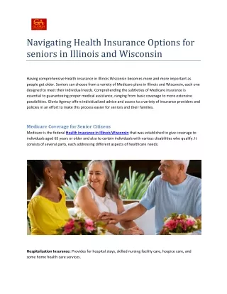Navigating Health Insurance Options for seniors in Illinois and Wisconsin