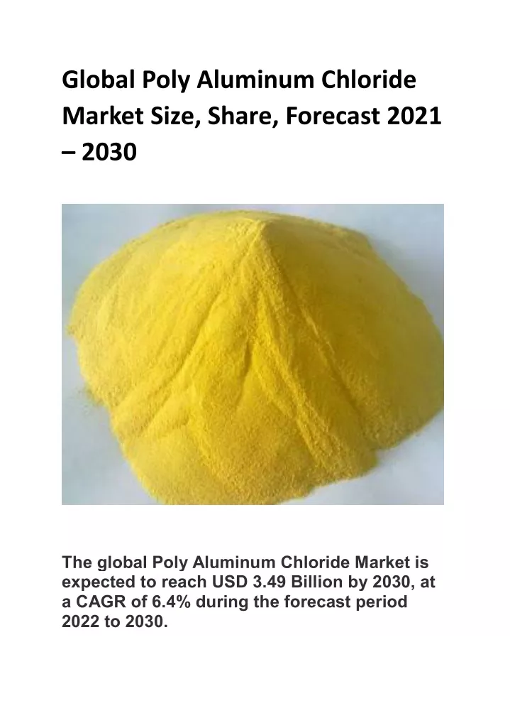 global poly aluminum chloride market size share