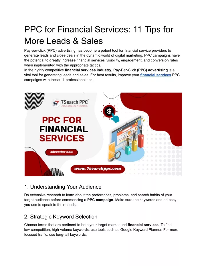 ppc for financial services 11 tips for more leads