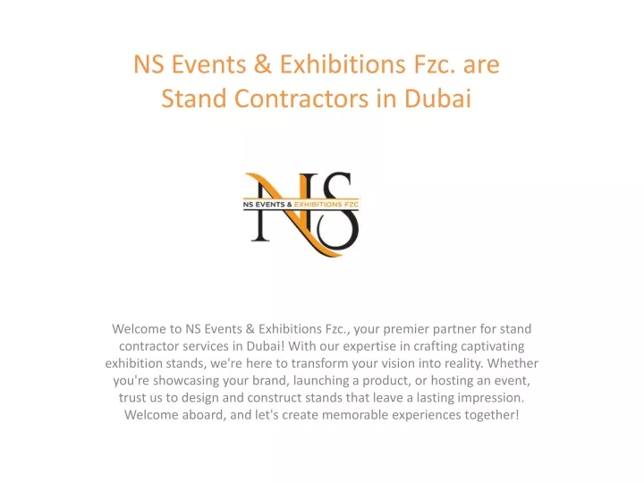 ns events exhibitions fzc are stand contractors in dubai