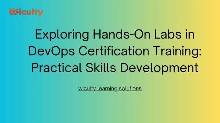 exploring hands on labs in devops certification