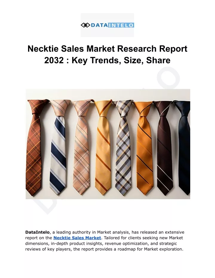 necktie sales market research report 2032