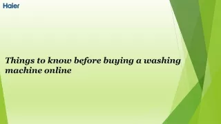 Things to know before buying a washing machine online