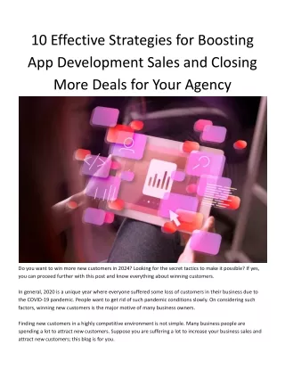 Top Strategies For Boosting App Development Sales & Closing Deals