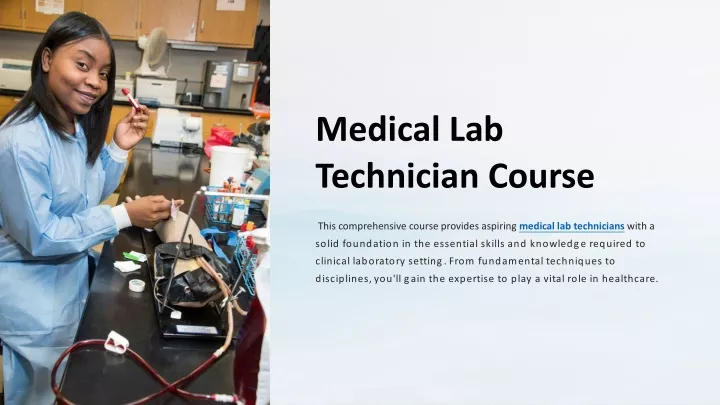 medical lab technician course