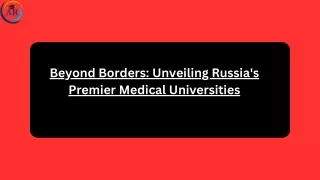 Investigating for MBBS in Russia
