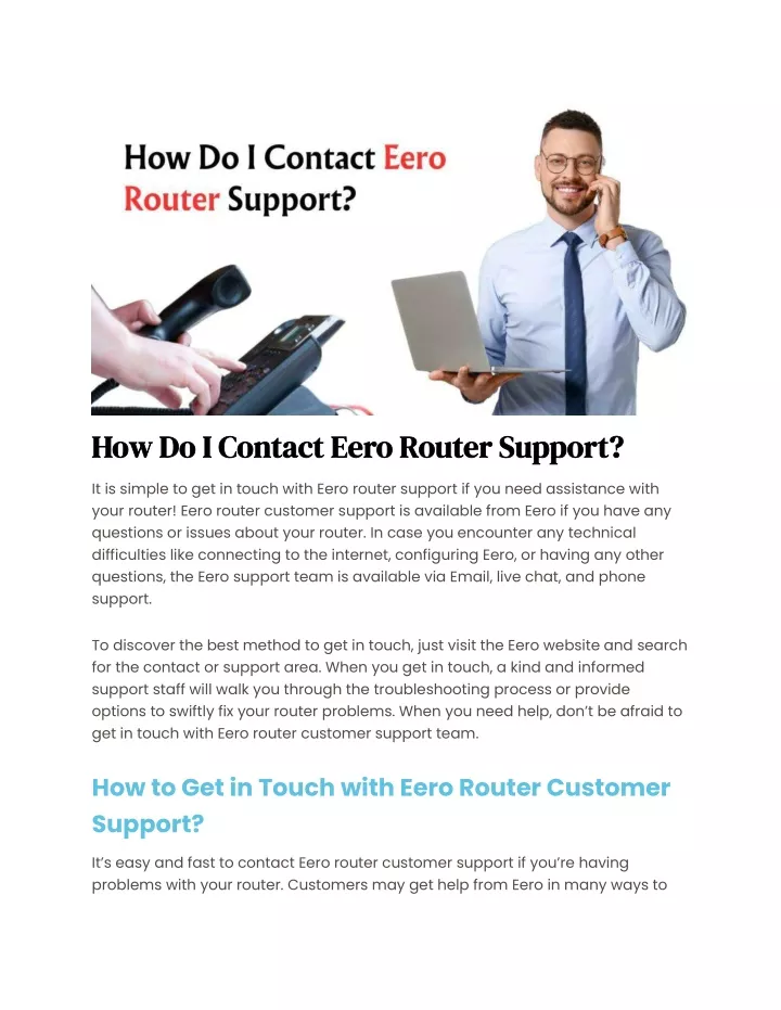 how do i contact eero router support