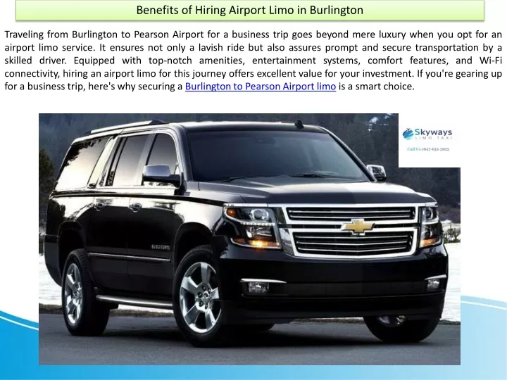 benefits of hiring airport limo in burlington
