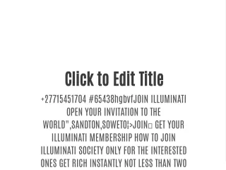 27715451704 #65438hgbvfJOIN ILLUMINATI OPEN YOUR INVITATION TO THE WORLD",SANDTON,SOWETO¦>JOIN௵ GET YOUR ILLUMINATI MEM