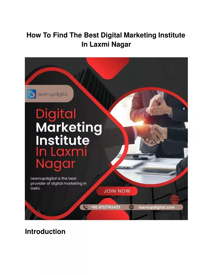 how to find the best digital marketing institute