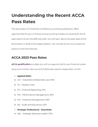 How to Interpret the Recent ACCA Pass Rates_ A Detailed Guide