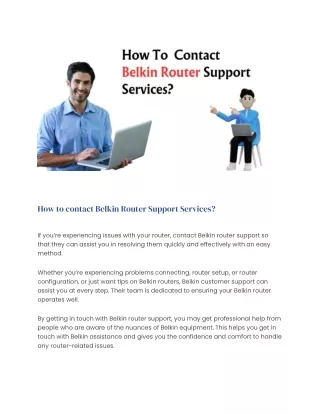 How to Get in Touch with Belkin Router Support: Advice and Methods