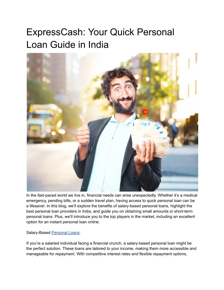 expresscash your quick personal loan guide