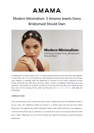 Modern Minimalism_ 5 Amama Jewels Every Bridesmaid Should Own