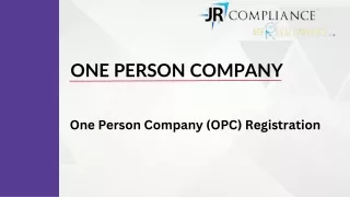 one person company registration made easy online | JR Compliance