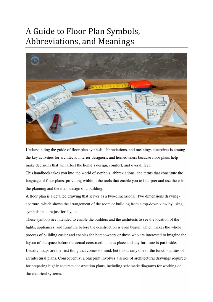 a guide to floor plan symbols abbreviations
