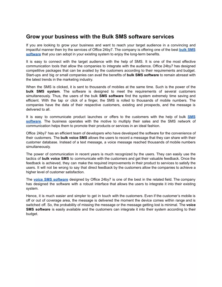 grow your business with the bulk sms software