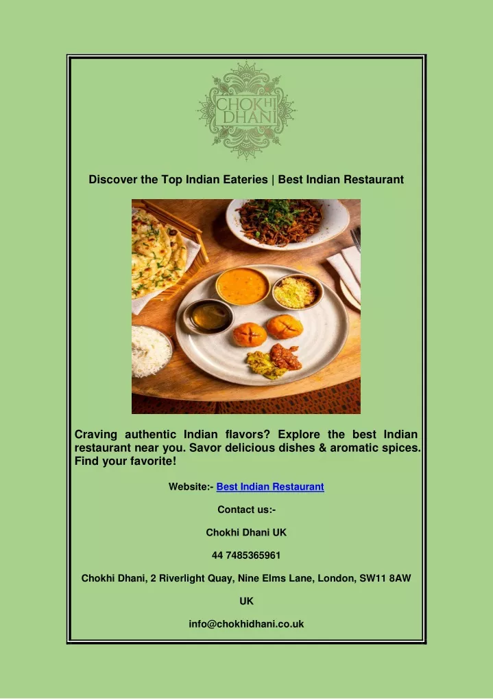 discover the top indian eateries best indian