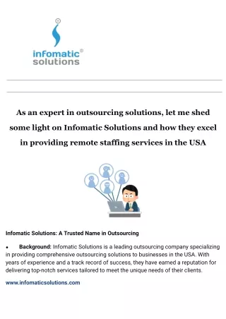Outsourcing Solutions USA _ Remote Staffing _ Infomatic Solutions 2024-25