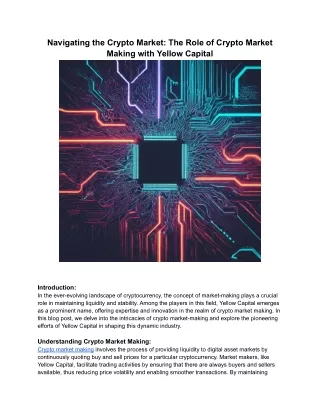 2 New Blog for Yellow Capital
