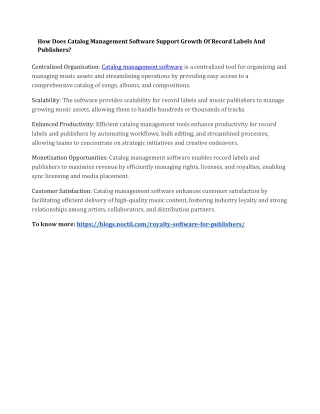 how does catalog management software support