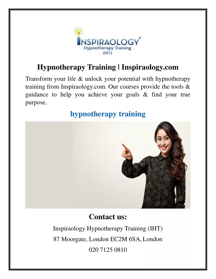 hypnotherapy training inspiraology com