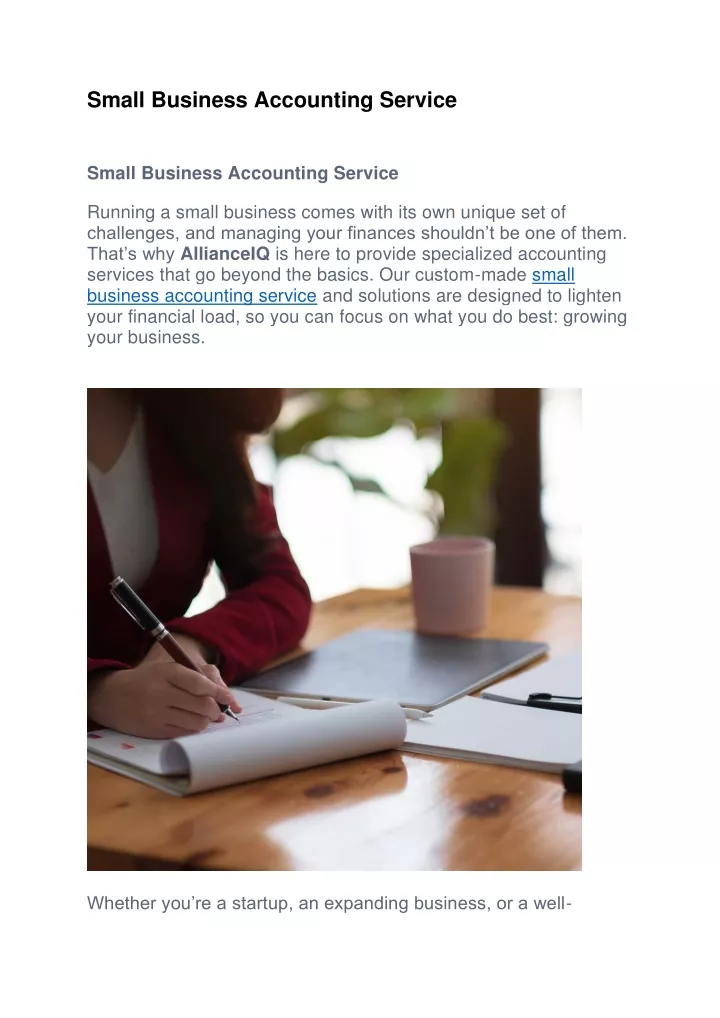 small business accounting service small business