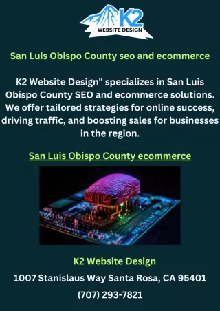 San Luis Obispo County seo and ecommerce