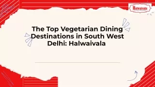 The Top Vegetarian Dining Destination in South West Delhi