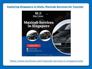 Exploring Singapore in Style - Maxicab Services for Tourists