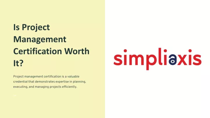is project management certification worth it