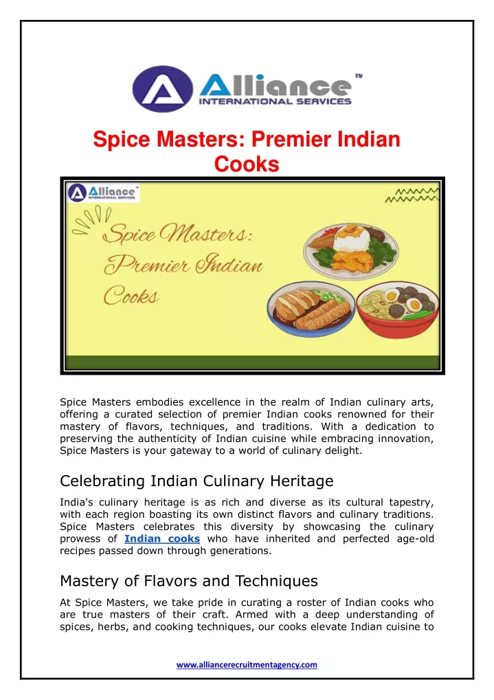 spice masters premier indian cooks