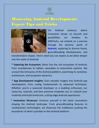 Mastering Android Development