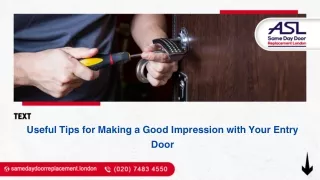 Useful Tips for Making a Good Impression with Your Entry Door