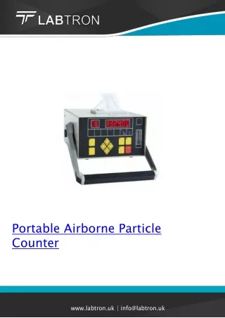 portable airborne particle counter