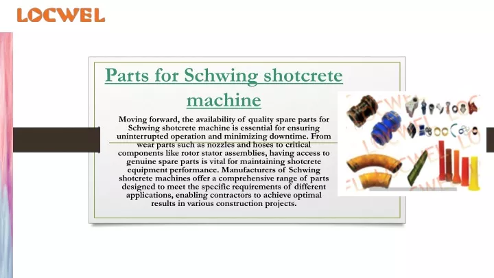 parts for schwing shotcrete machine