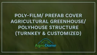 Poly-film-Prefab cover agricultural greenhouse-polyhouse structure