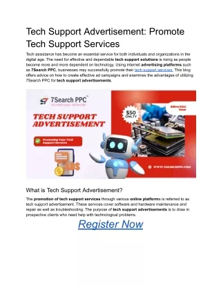 Tech Support Advertisement_ Promote Tech Support Services