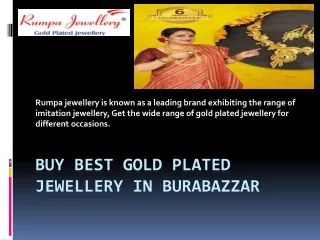 Buy best gold plated jewellery in burabazzar