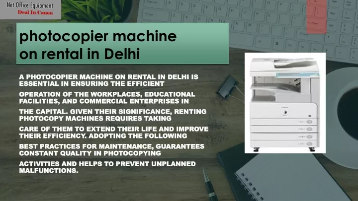 photocopier machine on rental in delhi