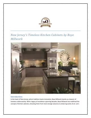 New Jersey's Timeless Kitchen Cabinets by Boye Millwork