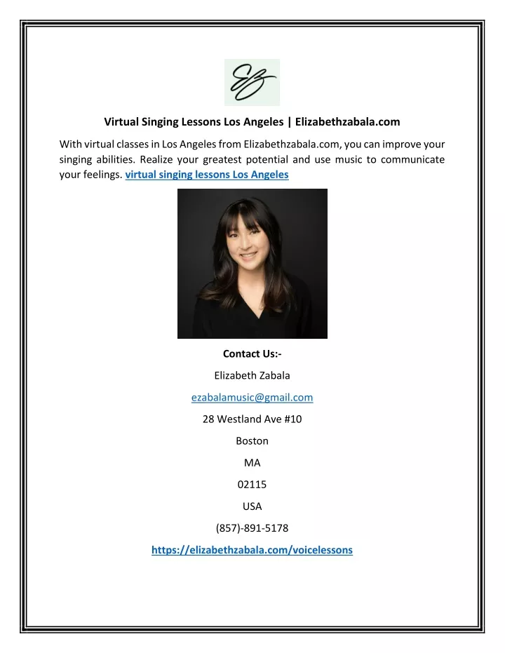 virtual singing lessons los angeles