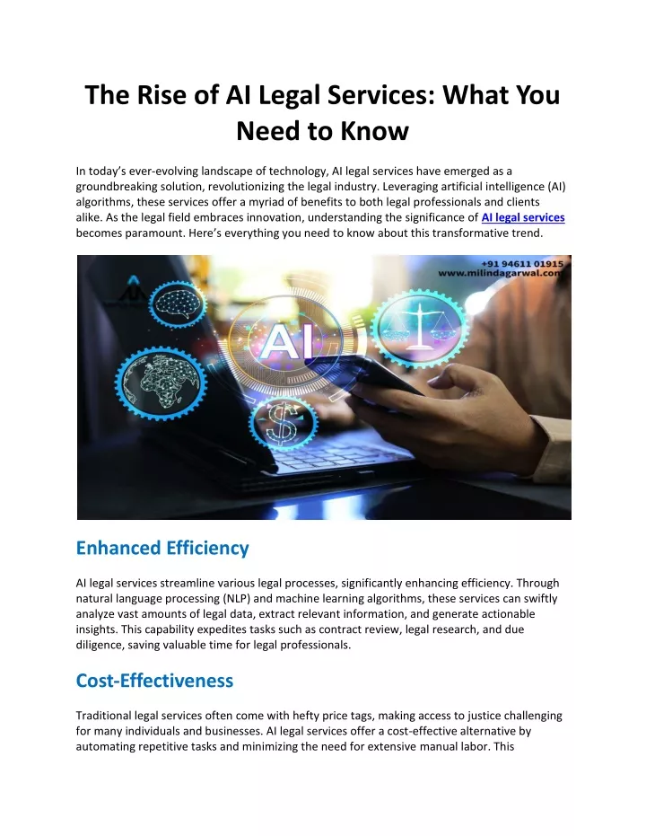 the rise of ai legal services what you need